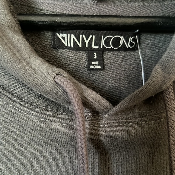 Torrid Def Leppard Dark Grey French Terry Crop Hoodie - Picture 4 of 9